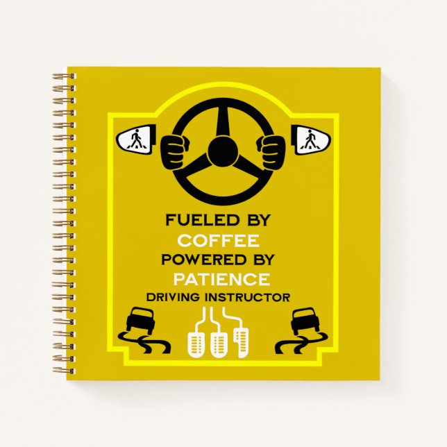 Funny Driving Instructor Gift Notebook (Front)