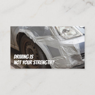 Funny driving instructors funny driving school car business card