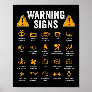 Funny Driving Warning Signs 101 Auto Mechanic Gift