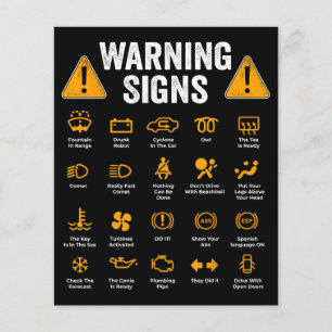 Funny Driving Warning Signs 101 Auto Mechanic Gift
