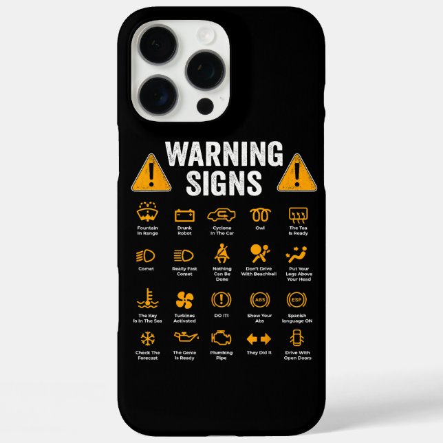 Funny Driving Warning Signs 101 Auto Mechanic Gift Case-Mate iPhone Case (Back)