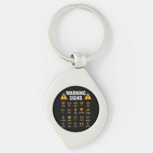 Funny Driving Warning Signs 101 Auto Mechanic Gift Key Ring