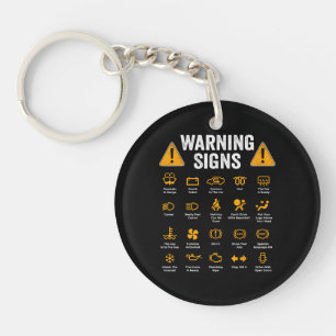 Funny Driving Warning Signs 101 Auto Mechanic Gift Key Ring