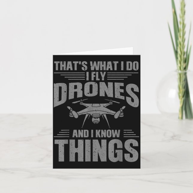 Funny Drone Art For Men Women Boys Drone Racing Dr Card (Front)