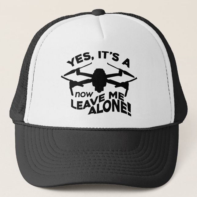 Funny Drone Pilot Small UAV remote pilot graphic Trucker Hat (Front)
