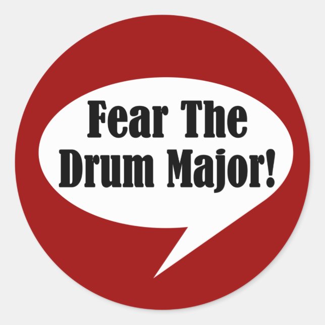 Funny Drum Major Classic Round Sticker (Front)