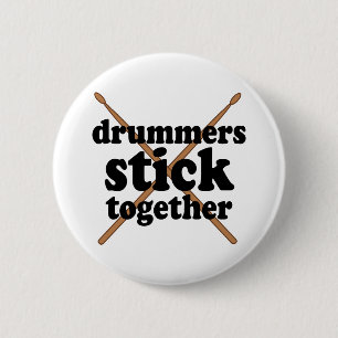 Funny Drummer 6 Cm Round Badge