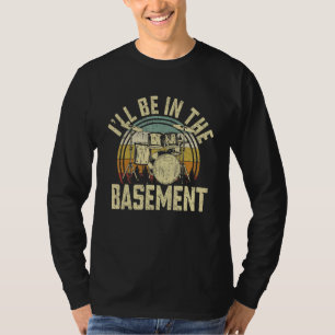 Funny Drummer Art For Men Women Drum Set Drumming T-Shirt