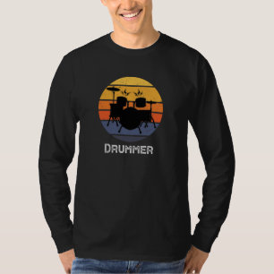 Funny Drummer Art For Men Women Drum Set Drumming  T-Shirt
