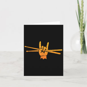 Funny Drummer Art For Men Women Kids Drumming Love Card