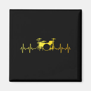 Funny Drummer Art For Men Women Kids Drumming Love Magnet