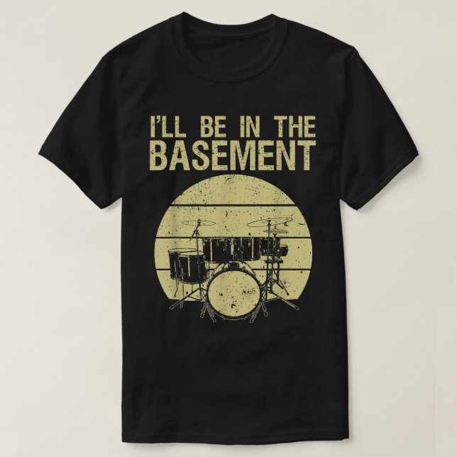 Funny Drummer Art Men Women Drumming Drum Set Musi T-Shirt (Design Front)