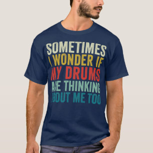Funny Drummer Paradiddle Retro Drumming Drum Set T-Shirt