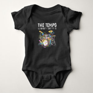 Funny Drummer Quote Drumset Rock Band Musician Baby Bodysuit