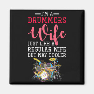 Funny Drummers Wife Valentines Day Gift Drums  Magnet