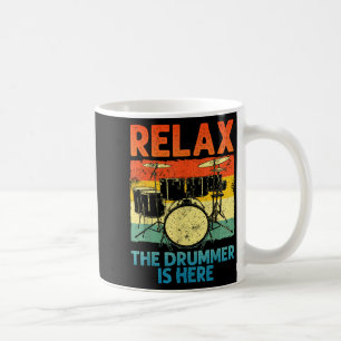 Funny Drumming Art For Men Women Drumline Drum Set Coffee Mug
