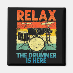 Funny Drumming Art For Men Women Drumline Drum Set Magnet