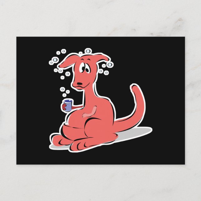 funny drunk kangaroo postcard (Front)