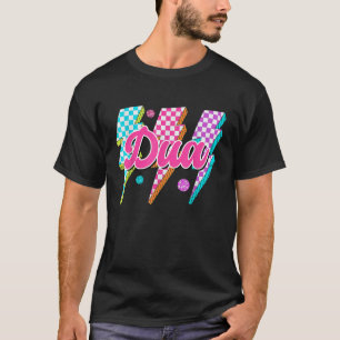 Funny Dua Lightning Bolt Checkered I Love Dua 80 s T-Shirt