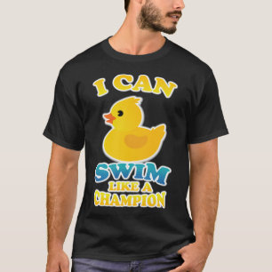 Funny Duck Animal Champion Swim Summer labrador mo T-Shirt