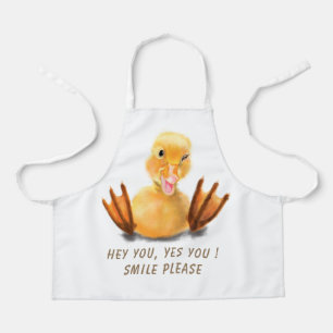 Funny Duck Apron Smile - Custom Text