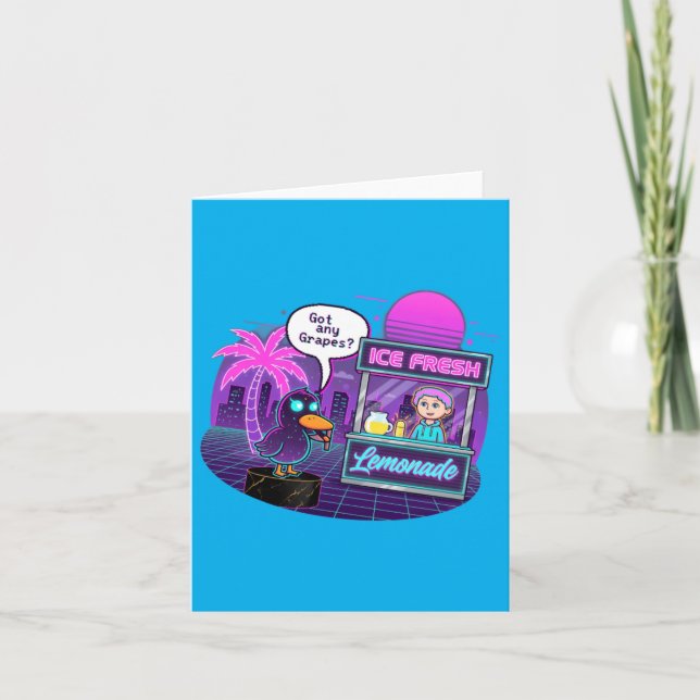 Funny Duck At Lemonade Stand Asking Gs Card (Front)