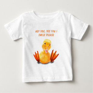 Funny Duck Baby T-Shirt - Custom Text