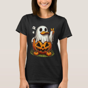 Funny Duck Boo Halloween Ghost Womens Mens Kids T-Shirt
