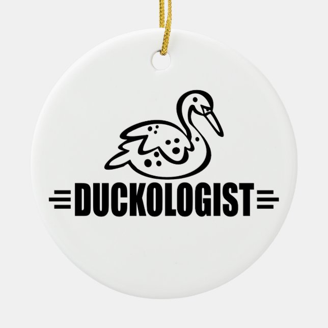 Funny Duck Ceramic Tree Decoration (Front)