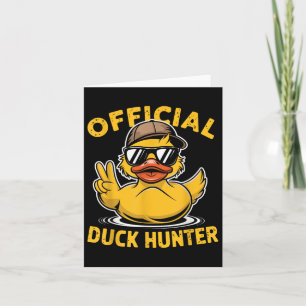 Funny Duck Cruise Boat Hunting Squad Rubber Duck P Card