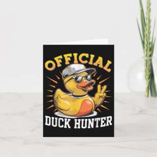 Funny Duck Cruise Boat Hunting Squad Rubber Duck P Card