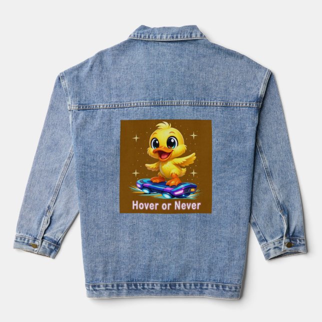 funny duck denim jacket (Back)