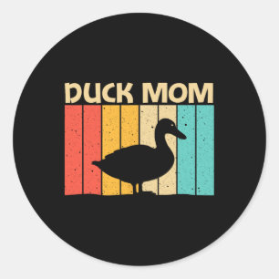 Funny Duck Design For Mum Mother Duck Farmer Hunti Classic Round Sticker