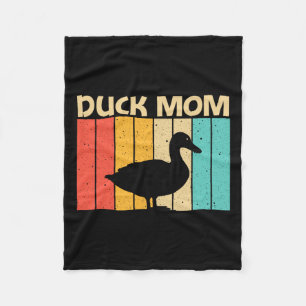 Funny Duck Design For Mum Mother Duck Farmer Hunti Fleece Blanket