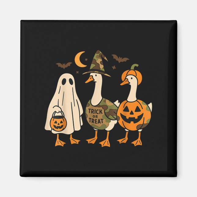 Funny Duck Duck Boo Halloween Costume Duck  Magnet (Front)