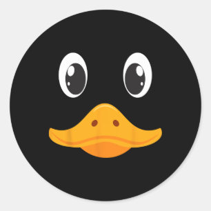 Funny Duck Face Costume For Men Adults Kids Cute D Classic Round Sticker