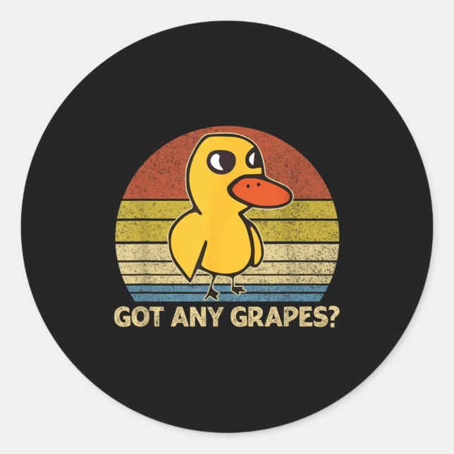 Funny Duck Got Any Gs Graphic Summer Humor Duck Me Classic Round Sticker (Front)