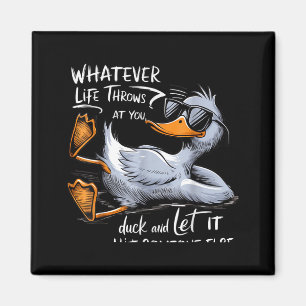 Funny Duck Graphic Tee Men Women Funny Quote Magnet