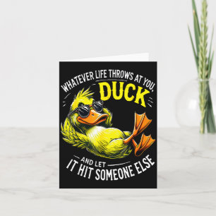 Funny Duck Graphic Tees Men Women Funny Quote  Card