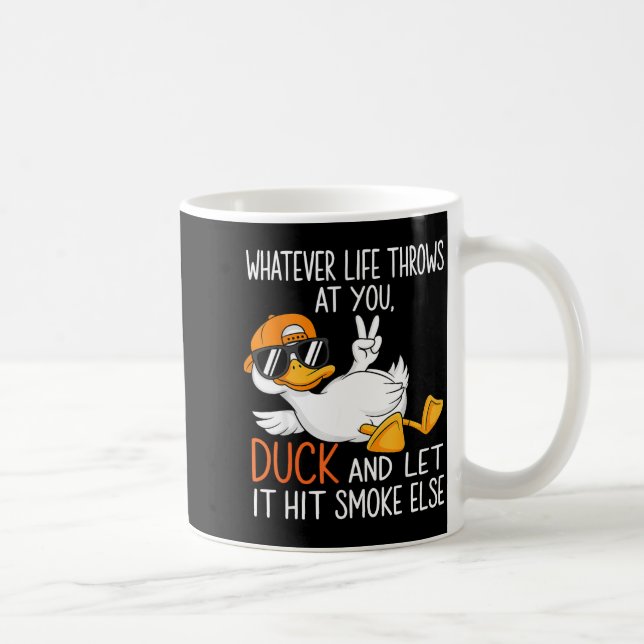 Funny Duck Graphic Tees Men Women Funny Quote  Coffee Mug (Right)