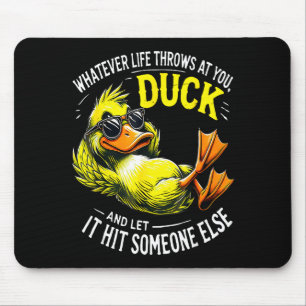 Funny Duck Graphic Tees Men Women Funny Quote Mouse Pad
