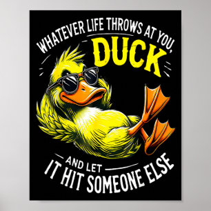 Funny Duck Graphic Tees Men Women Funny Quote Poster