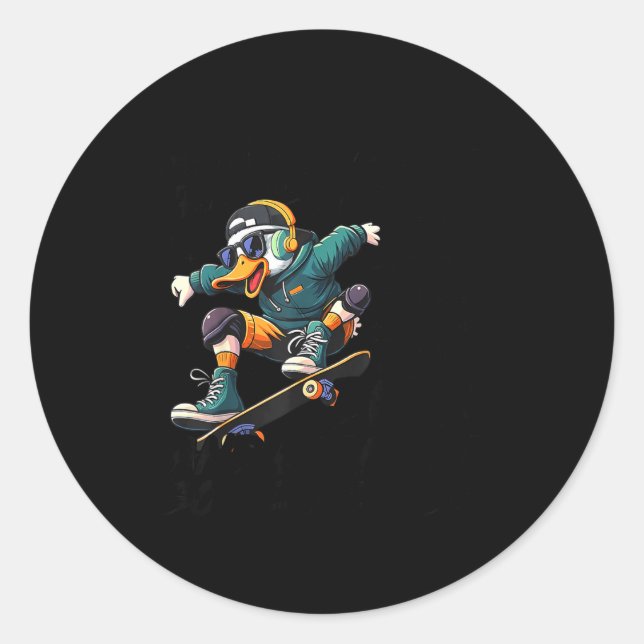 Funny Duck Graphic Tees Men Women Teens Funny Quot Classic Round Sticker (Front)