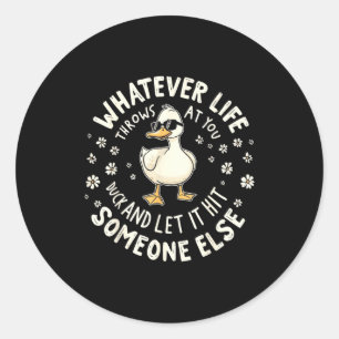Funny Duck Graphic Tees Men Women Teens Funny Quot Classic Round Sticker