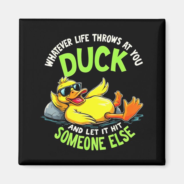 Funny Duck Graphic Tees Men Women Teens Funny Quot Magnet (Front)