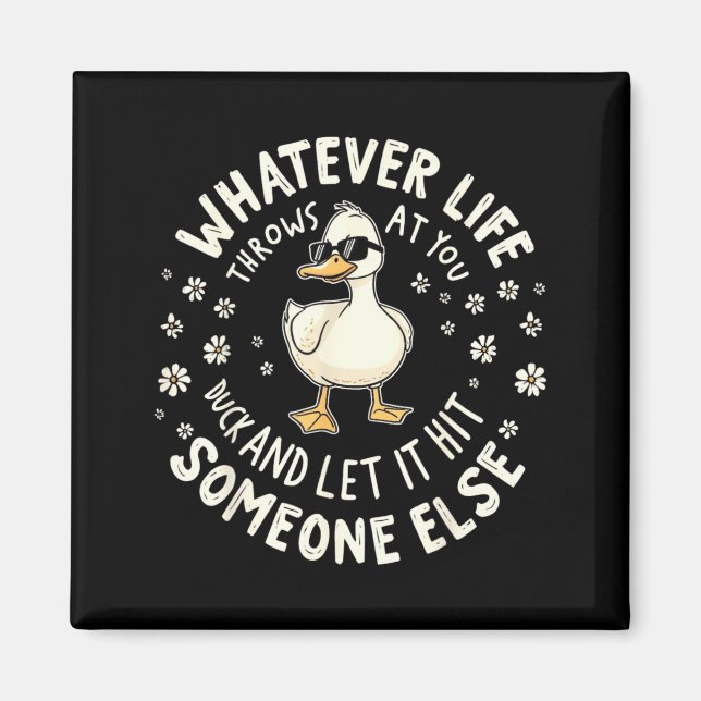 Funny Duck Graphic Tees Men Women Teens Funny Quot Magnet (Front)