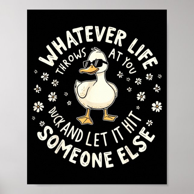 Funny Duck Graphic Tees Men Women Teens Funny Quot Poster (Front)
