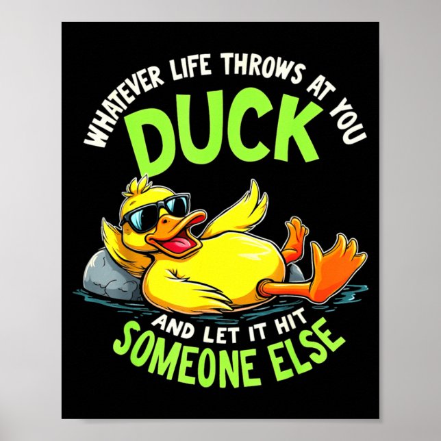 Funny Duck Graphic Tees Men Women Teens Funny Quot Poster (Front)