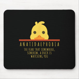 Funny Duck Hunting Anatidaephobia Farm Animal Duck Mouse Pad