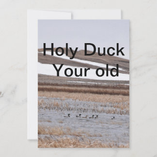 Funny Duck hunting birthday card.  Invitation